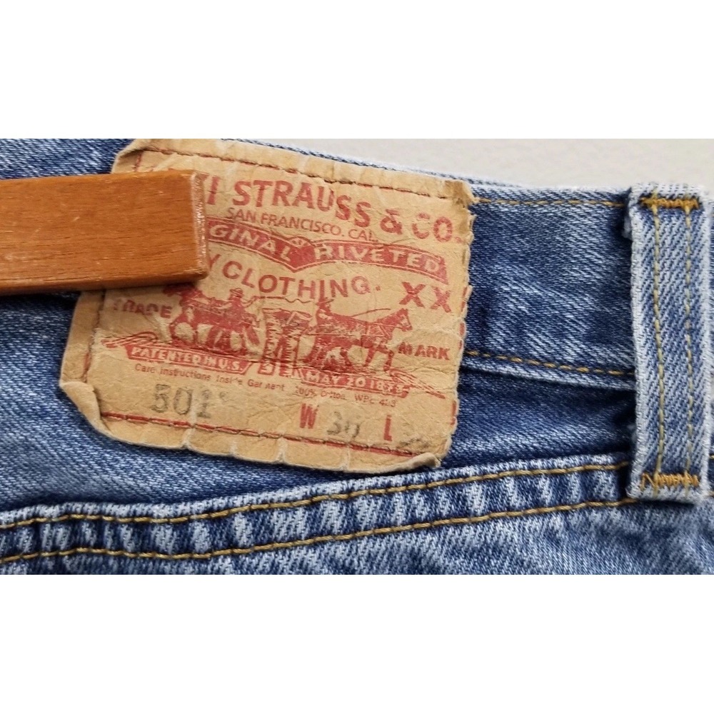 Vtg Levi Strauss 501 Men's Jeans Straight Leg Button Fly Denim Retro 34W x 36L - Picture 4 of 8
